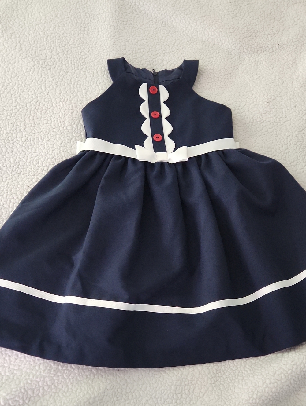 Bonnie Jean white & blue dress Size 4T